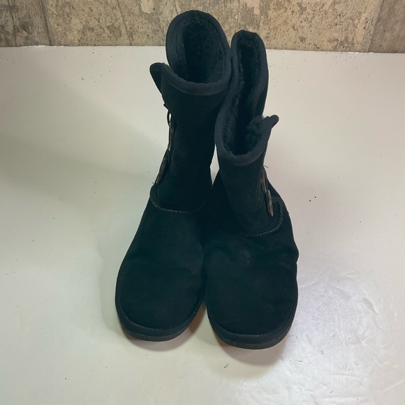 Lamo Black Suede Mid-Calf Boots Size 6 - Picture 2 of 7